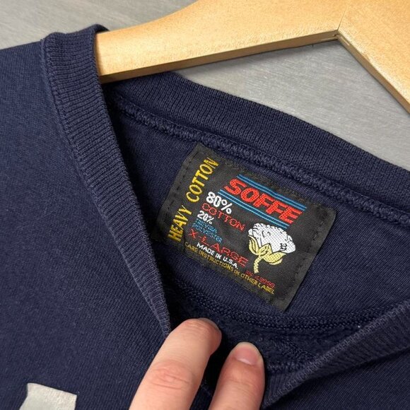 Vintage Kasey Cheerleading Soffe 90s Made in USA Blue Sweatshirt‎ XL - Picture 4 of 8